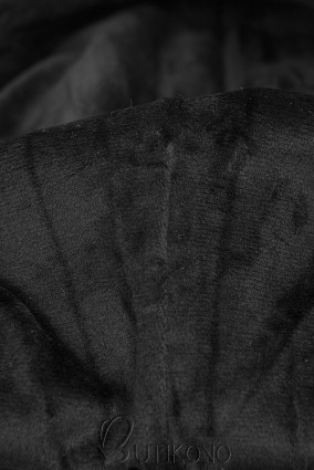 Khaki mikina so zamatovou kapucňou
