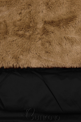 Extra teplá dlhá zimná bunda v čiernej farbe