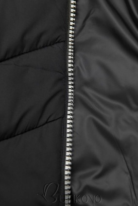 Čierna ľahká prešívaná bunda