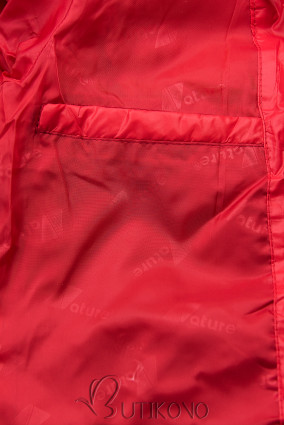 Červená ľahká prechodná bunda