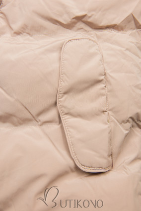 Púdrová zimná bunda s plyšovou podšívkou