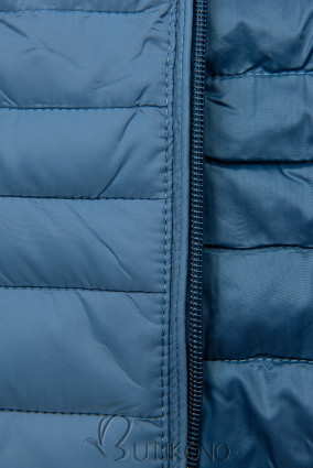 Modrá prešívaná bunda na prechodné obdobie
