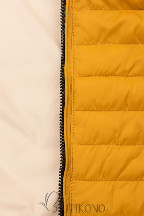 Obojstranná prechodná bunda žltá/béžová