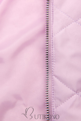 Prešívaná vesta v lila farbe