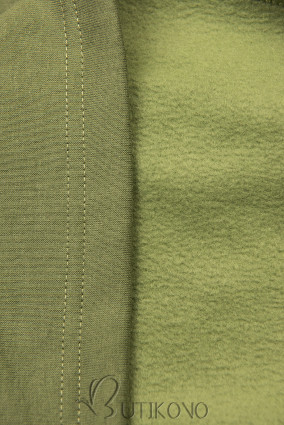 Zelená mikina v slim strihu