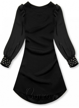 Čierne elegantné šaty v A-strihu