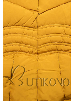Žltá zimná bunda FASHION