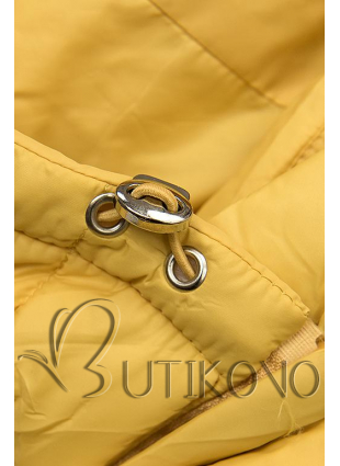 Žltá prešívaná bunda na prechodné obdobie