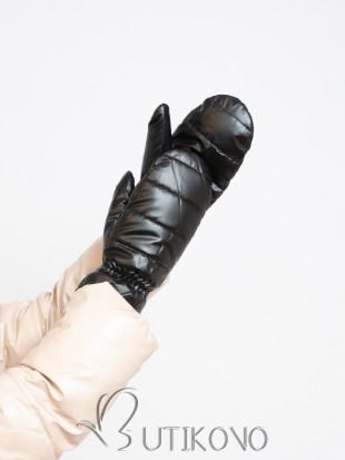 Čierne dámske rukavice - palčiaky