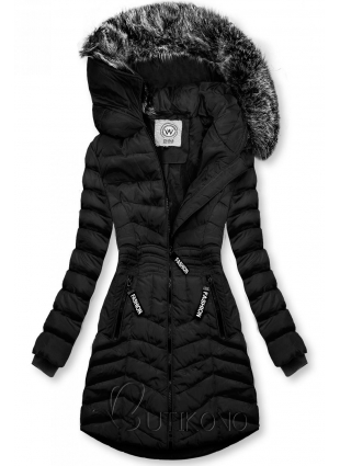 Čierna zimná bunda FASHION