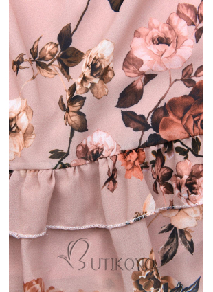 Ružové kvetinové šaty