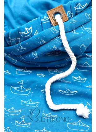 Modrá mikina s námorníckym motívom