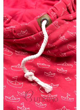 Ružová mikina s námorníckym motívom