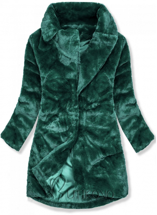 Zelený teddy kabát