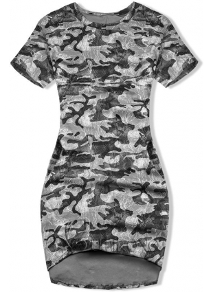 Sivé oversized army šaty