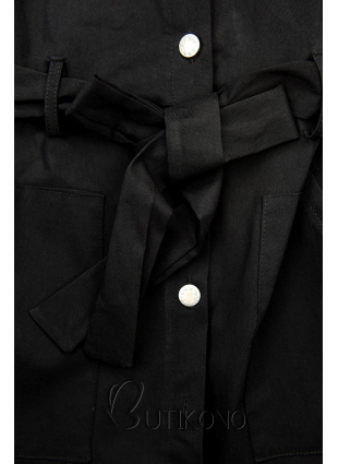 Čierne puzdrové basic šaty