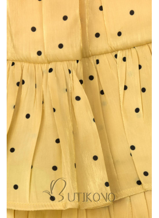 Žltá bodkovaná sukňa