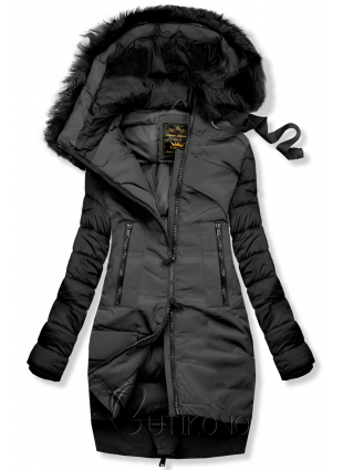 Zimná prešívaná bunda čierna