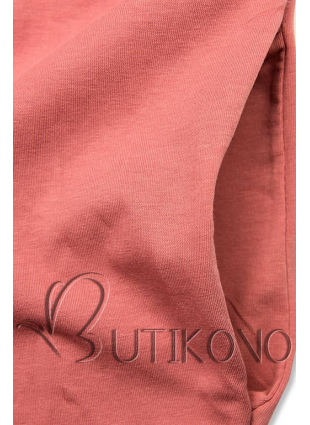 Tunika/Šaty s potlačou v staro-ružovej farbe