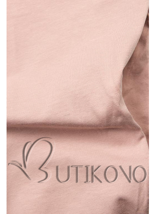 Tunika/Šaty s potlačou vo svetloružovej farbe