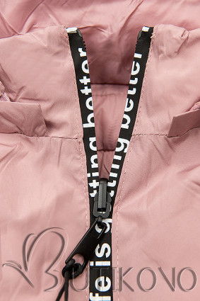 Ružová športová obojstranná bunda