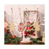 Sada 12 drevených ozdôb na stromček, vianočné medovníčky