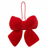 Červená vianočná mašľa 14x5 cm