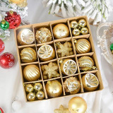 Sada zlatých nerozbitných ozdôb 40 ks