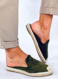 Espadrilky s otvorenou pätou zelené