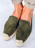 Espadrilky s otvorenou pätou zelené