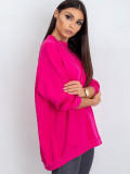 Fuchsiová bavlnená basic mikina
