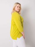Svetlozelená plus size mikina z bavlny