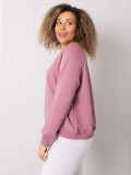 Ružová plus size mikina bez kapucne