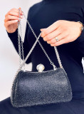 Spoločenská clutch kabelka čierna
