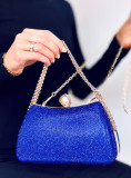 Spoločenská clutch kabelka kobaltovomodrá