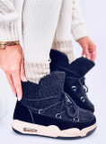 Snehule v štýle sneakers čierne