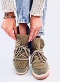 Snehule v štýle sneakers khaki zelené