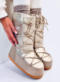 Snehule SNOW BOOTS šampanská zlatá