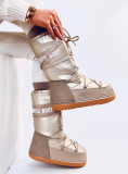 Snehule SNOW BOOTS šampanská zlatá