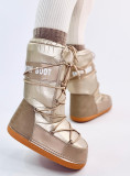 Snehule SNOW BOOTS šampanská zlatá