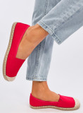 Látkové espadrilky červené