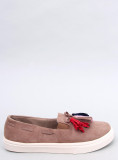 Hnedé slip-on espadrilky so strapcami