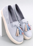 Sivé slip-on espadrilky so strapcami