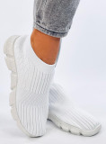 Dámske látkové slip-on tenisky biele