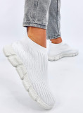 Dámske látkové slip-on tenisky biele