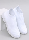 Dámske látkové slip-on tenisky biele