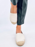 Béžové plátené espadrilky