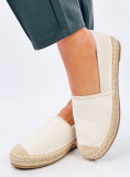 Béžové plátené espadrilky