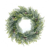 Vianočný veniec na dvere, naturálna zelená, 38 cm