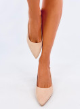 Nízke lodičky s otvorenou pätou nude